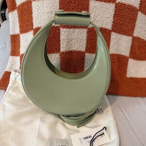 STAUD Mini Moon Crescent Bag in Pale Jade -- NEW Condition